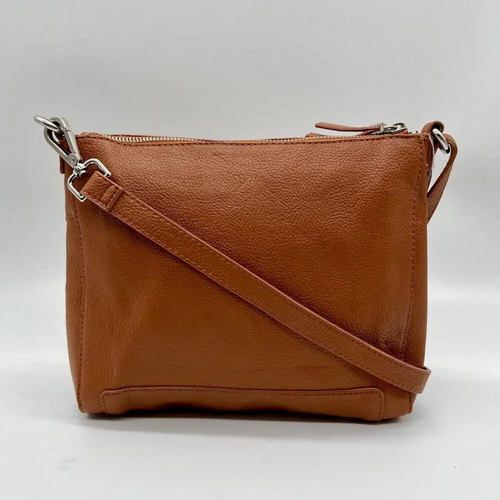 Liz Claiborne Brown Faux Leather Crossbody Purse_2